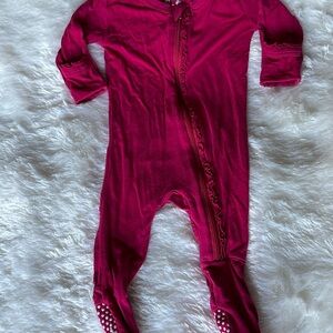 Kickee Pants bamboo pink sleeper